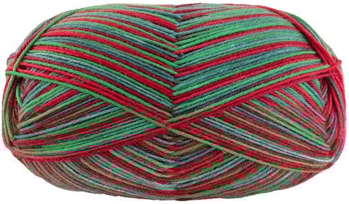 Lana Grossa Meilenweit 100 Merino Christmas 6790 Hellrot/Rot/Grün/Hellgrün