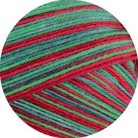 Lana Grossa Meilenweit 100 Merino Christmas 6790 Hellrot/Rot/Grün/Hellgrün-2