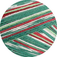 Lana Grossa Meilenweit 100 Merino Christmas 6791 Hellrot/Rot/Dunkel/Hellgrün/Weiß/Türkis-2