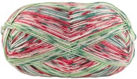 Lana Grossa Meilenweit 100 Merino Christmas 6793 Hellrot/Orange/Weiß/Hell-/Dunkelgrün
