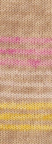 Lana Grossa Meilenweit 100 Merino Extrafine Luna 4111 Beige/Camel/Rosa/Gelb-3