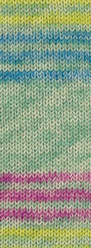Lana Grossa Meilenweit 100 Merino Extrafine Luna 4112 Mint/Blassgrün/Limette/Blau-3