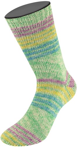 Lana Grossa Meilenweit 100 Merino Extrafine Luna 4112 Mint/Blassgrün/Limette/Blau-2