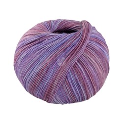 Lana Grossa Meilenweit 100 Seta Piano 3611 Brombeer/Blauviolett/Grau/Rotviolett