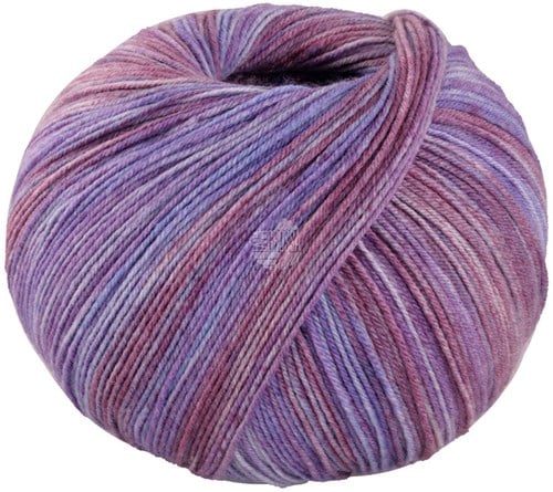 Lana Grossa Meilenweit 100 Seta Piano 3611 Brombeer/Blauviolett/Grau/Rotviolett