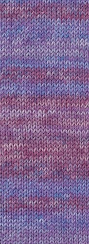 Lana Grossa Meilenweit 100 Seta Piano 3611 Brombeer/Blauviolett/Grau/Rotviolett-3