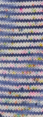 Lana Grossa Meilenweit 100 Spots7048 Jeans/Dunkelblau/Ecru/Rosa/Türkis/Gelb/Limette-2