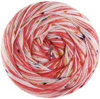 Lana Grossa Meilenweit 100 Spots7045 Tomaten-/Hellrot/Creme/Gelb/Grau/Grün/Türkis