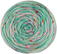 Lana Grossa Meilenweit 100 Spray 5101 Trkis/Rohwei/Orange/Blass-/Dunkelgrn