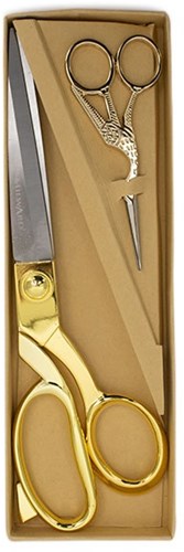 Milward Set Stoffschere (25,5cm) & Stickschere (11,5cm) Gold-2
