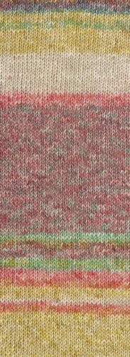 Lana Grossa Mosaico 011 Waldgrn/Trkis/Graublau/Hellrot/Senf/Natur/Grau-2