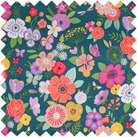 Häkelnadel Etui Floral Garden Teal-2