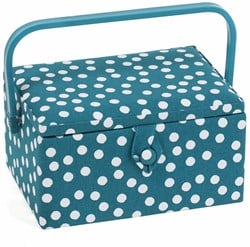 Nähkorb Medium Blue Dots