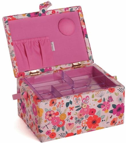 Nähkorb  Medium Floral Garden Pink-3