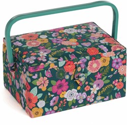 Nähkorb Medium Floral Garden Teal