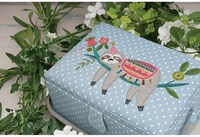 Nähkorb  Medium Embroidered Sloth-2