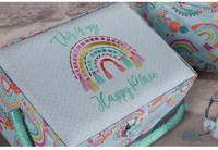 Nähkorb Medium Embroidered Rainbow-2
