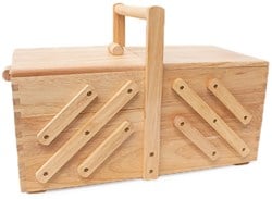 Nähkorb Holz L Hell