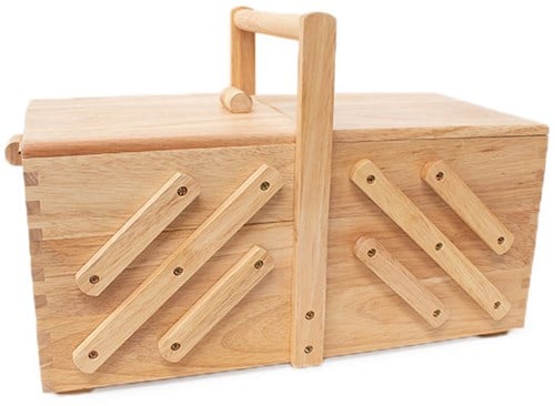 Nähkorb Holz L Hell