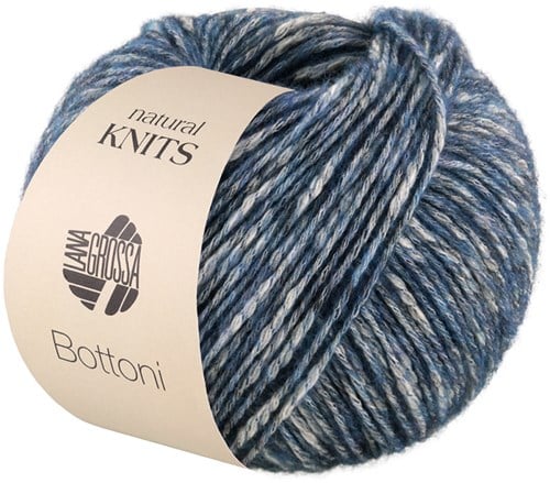 Lana Grossa Bottoni 008 Graublau/Rohwei