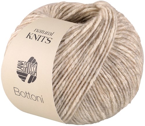 Lana Grossa Bottoni 013 Graubeige/Creme