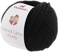 Lana Grossa Natural Lama Chunky 008 Schwarz