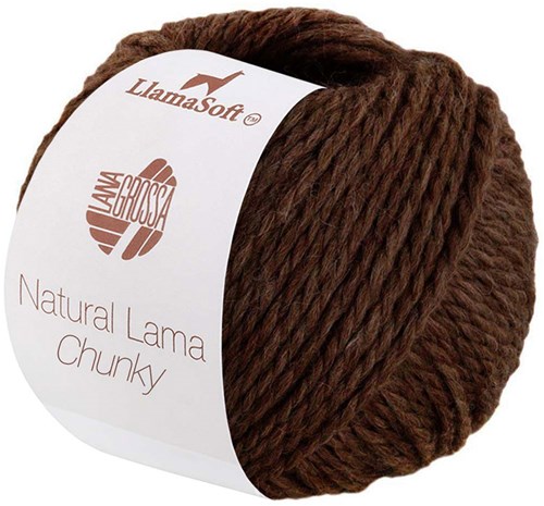 Lana Grossa Natural Lama Chunky 013 Schokobraun