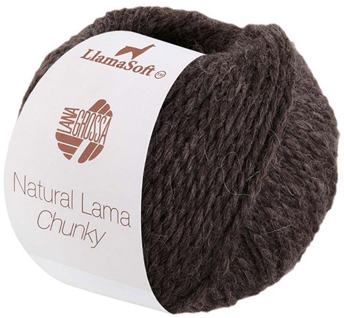Lana Grossa Natural Lama Chunky 015 Schwarzbraun