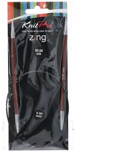 KnitPro Zing Rundstricknadeln 60cm 5,50mm