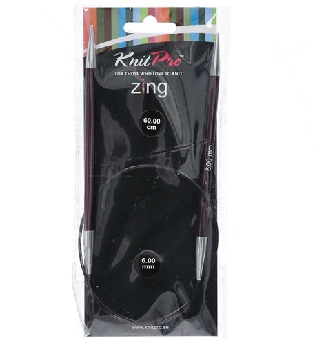 KnitPro Zing Rundstricknadeln 60cm 6,00mm