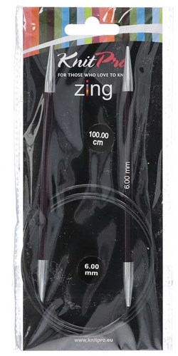 KnitPro Zing Rundstricknadeln 100cm 6,00 mm