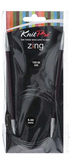 KnitPro Zing Rundstricknadeln 120cm 6,00 mm
