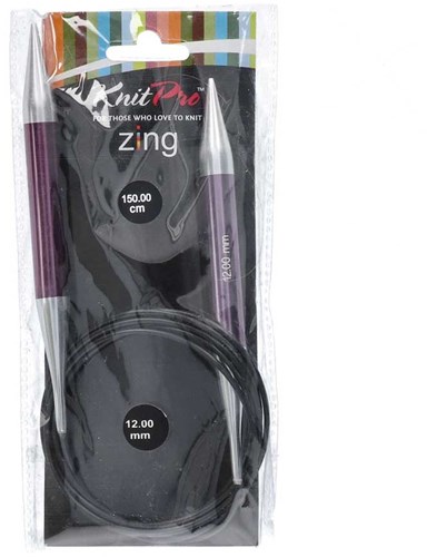 KnitPro Zing Rundstricknadeln 150cm 12,00 mm