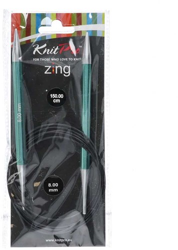 KnitPro Zing Rundstricknadeln 150cm 8,00 mm