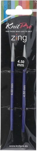KnitPro Zing Kurze Austauschbare Rundstricknadeln 4,50 mm
