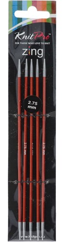 KnitPro Zing Nadelspiel 15cm 2,75 mm