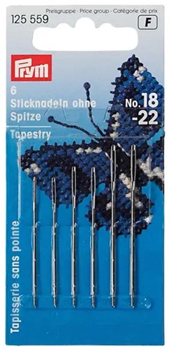 Prym Sticknadeln stumpfe Spitze Stahl No. 18