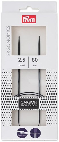 Prym Rundstricknadel Ergonomisch Carbon 80 cm 2,5 mm