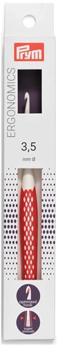 Prym Wollhäkelnadel Ergonomisch 16 cm 3,5 mm Rot
