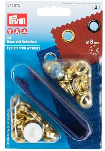 Prym Ösen mit Scheiben Gold 4 mm