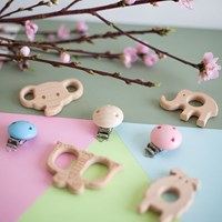 Holz Schnullerclip Naturel-2