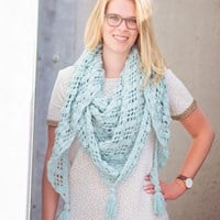 Häkelanleitung Duck Egg Umschlagtuch