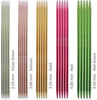 Pony Color Sockennadel-Set, 20 cm, 2,50-4,50 mm, gepunktet-2