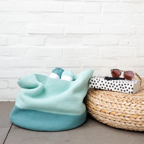 Häkelanleitung Yarn and Colors Slouchy Pouch Color Block-2