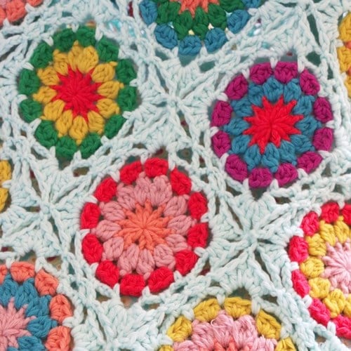 Häkelanleitung Partner 6 Granny Square Decke-3