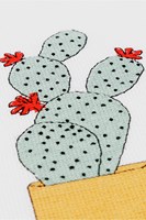 Borduurpatroon Gebloemde Cactus