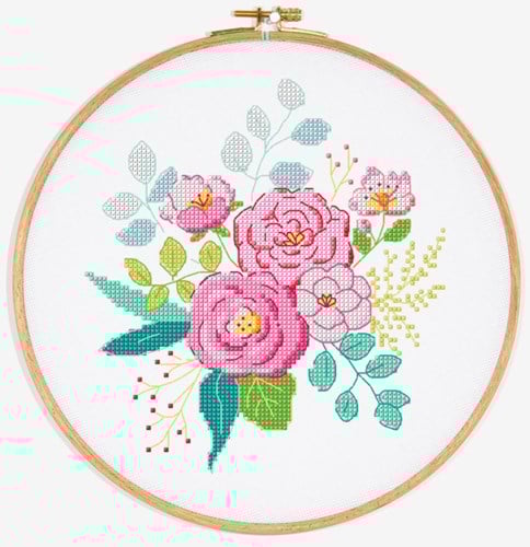 Stickanleitung Rosenbouquet