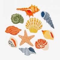 Borduurpatroon Seashells