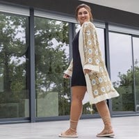 Panama Granny Square lange Strickjacke Hkelanleitung-2