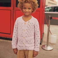 Strickmuster für Mädchen-Cardigan aus 100 % Baumwolle